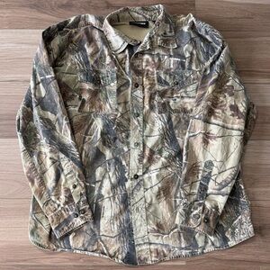 Realtree Camouflage Button Up Fishing Shirt